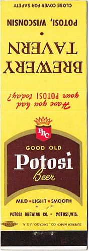 1953 Potosi Beer WI-POT-11, Brewery Tavern Potosi Wisconsin