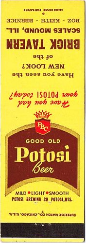 1953 Potosi Beer WI-POT-10, Brick Tavern in Scales Mound Illinois