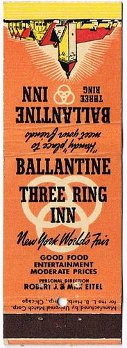 1939 Ballantine Beer NJ-BALL-2, Three Ring Inn - Robert J. Max Eitel, Newark, New Jersey