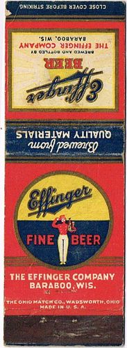 1940 Effinger Fine Beer WI-EFF-5, Baraboo, Wisconsin