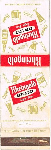 1964 Rheingold Extra Dry Beer NY-LIEB-7, Cheers Slante Salute Prost, Brooklyn, New York