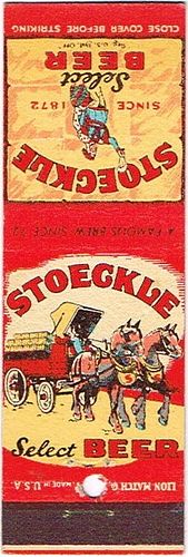 1938 Stoeckle Select Beer DE-DS-1, Wilmington, Delaware