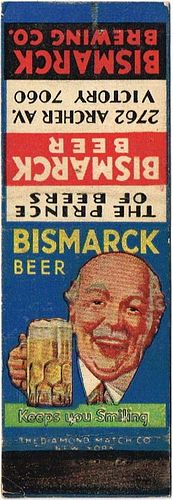 1935 Bismarck Beer IL-BIS-2, Chicago, Illinois