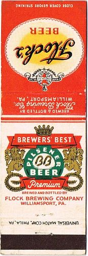 1949 Flock's Beer/Brewers' Best Beer PA-FLOCK-4, Williamsport, Pennsylvania