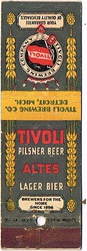 1936 Tivoli Pilsner Beer   MI-TIVOLI-2, Altes Lager Bier, Detroit, Michigan
