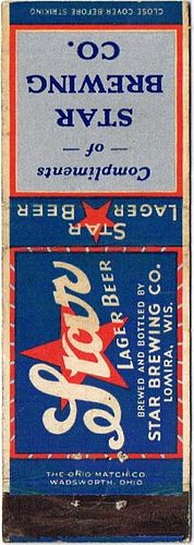 1937 Star Lager Beer WI-STAR-4, Lomira, Wisconsin