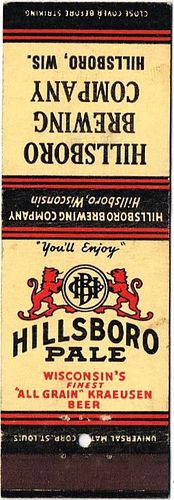 1942 Hillsboro Pale Beer WI-HILS-2, Hillsboro, Wisconsin