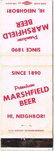 1960 Marshfield Premium Beer WI-MARSH-4, Marshfield, Wisconsin
