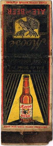 1938 Moose Ale and Beer PA-MOOSE-2, Longneck Bottle, Roscoe, Pennsylvania