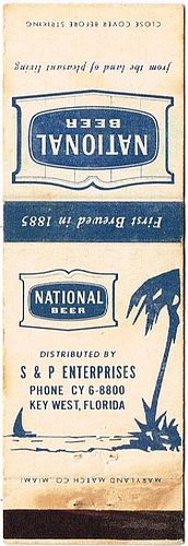 1959 National Beer FL-NAT-1, S & P Enterprises in Key West, Miami, Florida