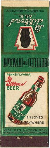 1933 Gibbons Beer PA-GIBBONS-1, Crawford Beverage Co 129 Canal St. Providence Rhode Island