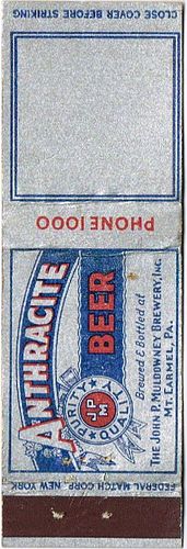 1933 Anthracite Beer PA-JPM-1, Mount Carmel, Pennsylvania