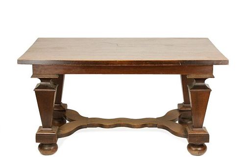 Continental Baroque Style Walnut Dining Table