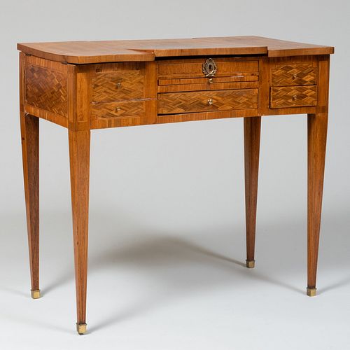 Louis XVI Style Kingwood and Tulipwood Parquetry Lady's Dressing Table