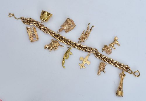 18k Gold Charm Bracelet