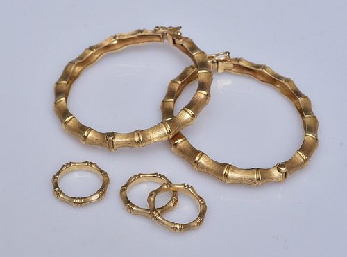 14k Gold Matching Bracelets and Rings