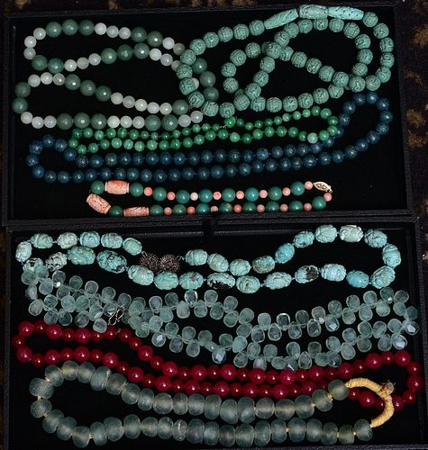 Group of Nine Beaded Necklaces