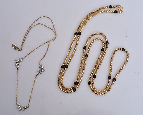 Two 14k Gold Necklaces