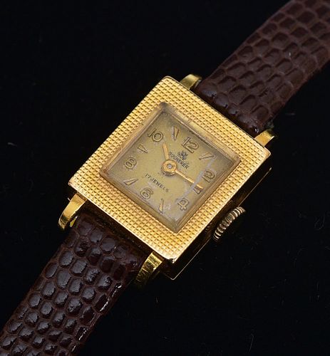 18k Gold Bucherer Ladies Wrist Watch