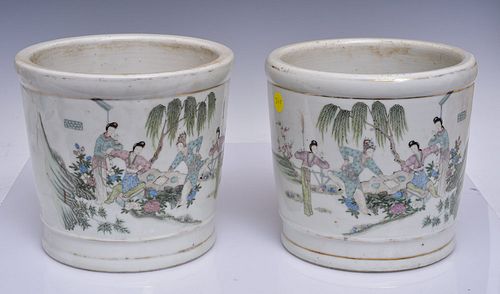 Pair Chinese Porcelain Jardinaire