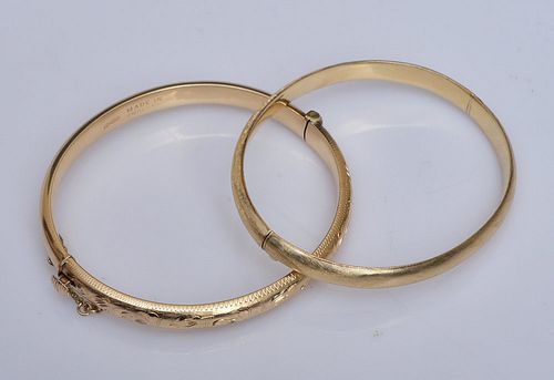 Two14k Gold Bangle Bracelets