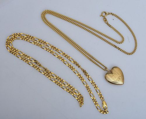 Two 18k Gold Necklaces