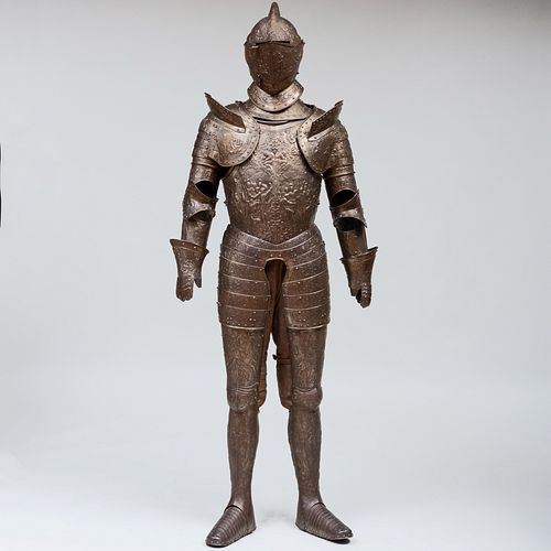 Renaissance Style Metal Relief Cast Suit of Armor