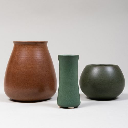Three Marblehead Pottery Vases