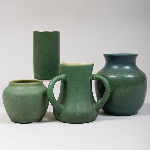 Group of Four Hampshire Pottery Vessels