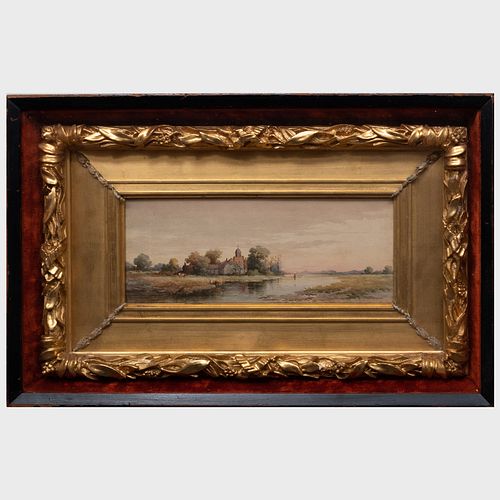 Stephen J. Bowers (act. 1874-1892): River Landscape