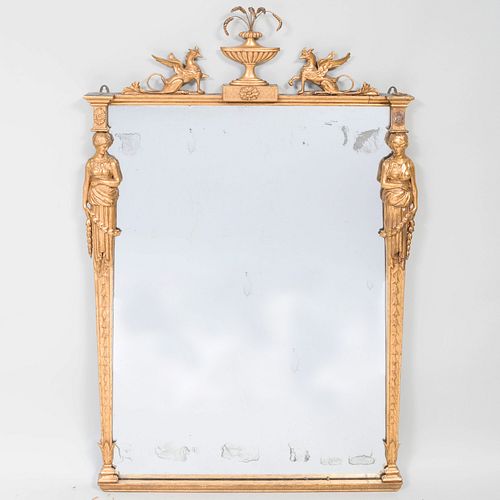Continental Giltwood Mirror, probably North European