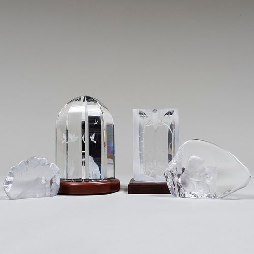 Group of Glass Table Articles