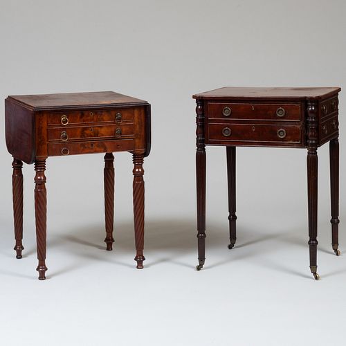 Two Late Regency Mahogany Work Tables