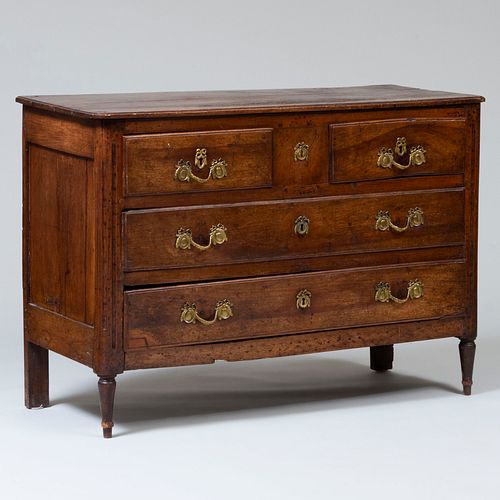 French Provincial Gilt-Metal-Mounted Walnut Commode