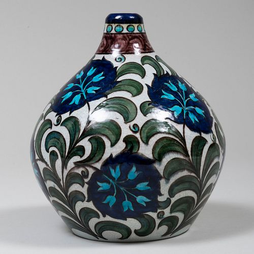 William de Morgan Pottery Vase with Persian Style Decoration