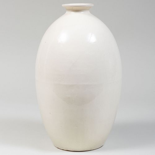 Contemporary White Glazed Vase