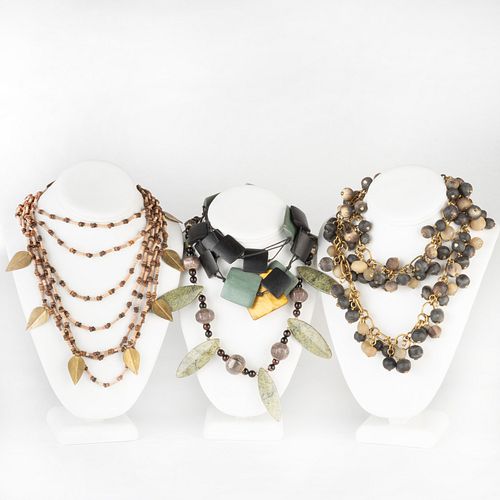 Group of Four Miscellaneous Beaded Necklaces
