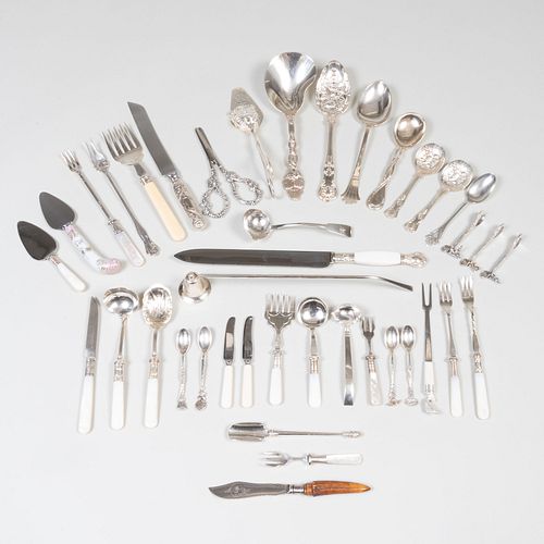 Group of Silver and Silver Plate Flatware 