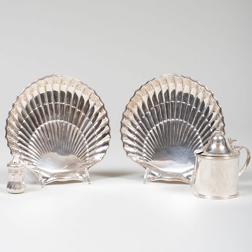 Pair of Gorham Silver Shell Dishes