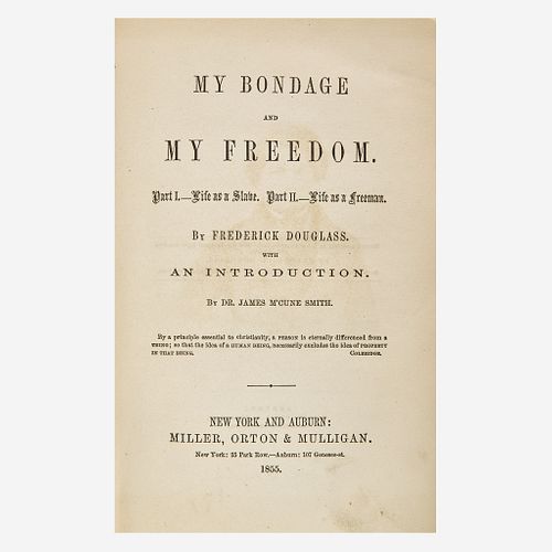 [African-Americana] Douglass, Frederick My Bondage and My Freedom...
