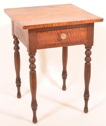 PA Federal Tiger Maple One Drawer Stand.