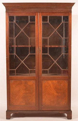 Late 19th C. English Two Door Mahongany Cabinet