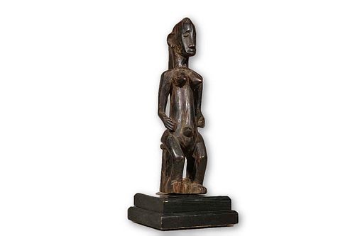 Dogon Female Statue – Hand Carved with Base 20" – Mali