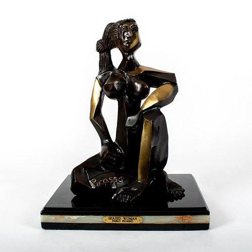 Guillermo Castano Ramirez (Mexican b. 1938) Picasso Bronze Sculpture, Seated Woman