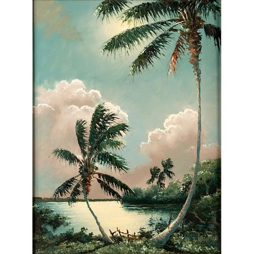 Sam Newton (American b. 1948) Florida Highwaymen Landscape Painting ...