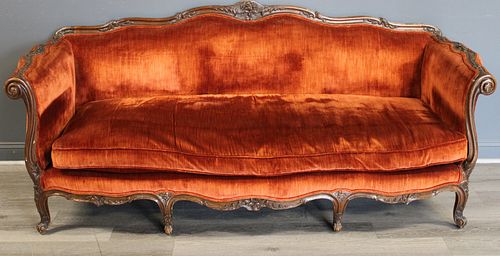 Antique And Finely Carved Louis XV Style Sofa.