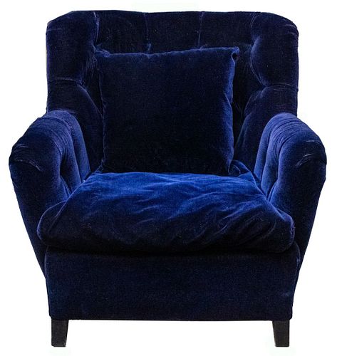James Mont Mid-Century Modern Velvet Club Chair