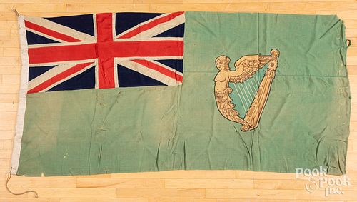 Ireland green ensign wool flag, ca. 1900
