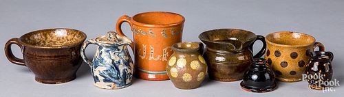 Collection of redware, 19th/20th c.