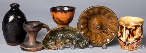 Collection of redware, 19th/20th c.